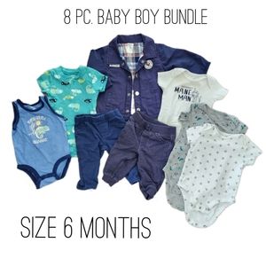 8 pc baby boy bundle size 6 months